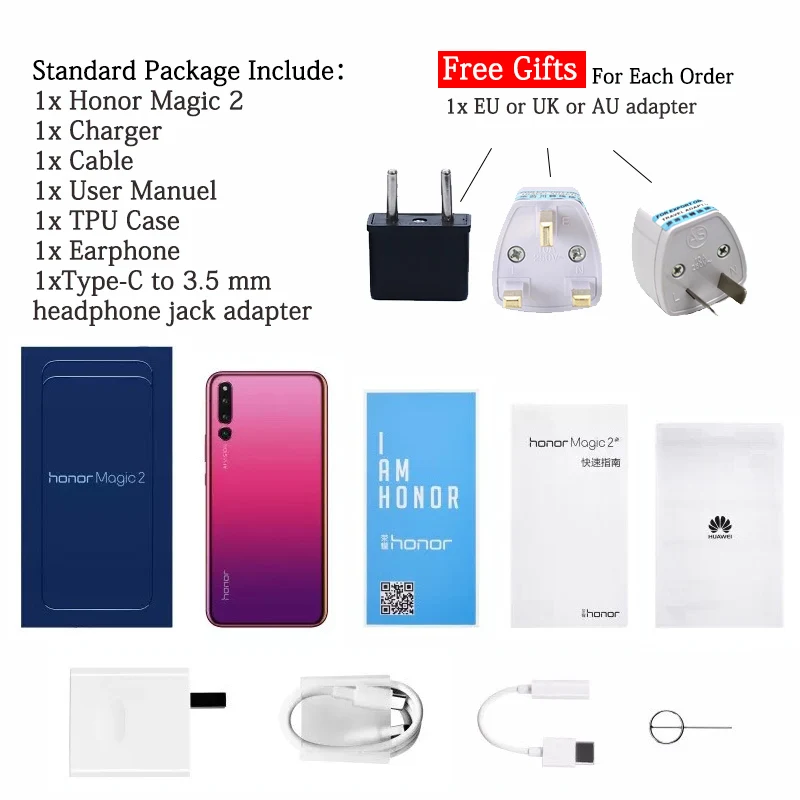 Смартфон HONOR Magic 2 8GB 128GB 6,39 дюймов Kirin 980 Android 9,0 FHD 2340X1080 NFC Supercharge