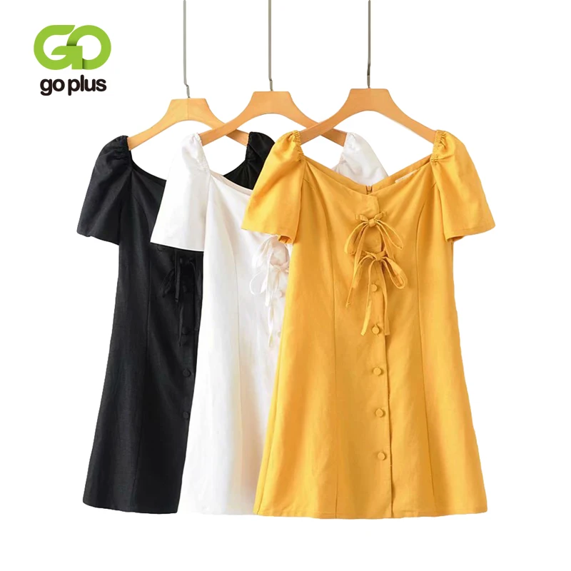 Женское платье GOPLUS винтажные летние платья на шнуровке облегающее мини-платье