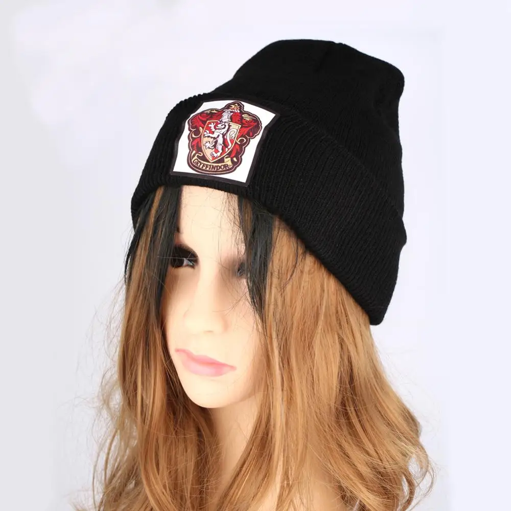 Волшебная сила Slytherin Beanie Мужская зимняя шапка Осенняя тонкая шапочка вязаная