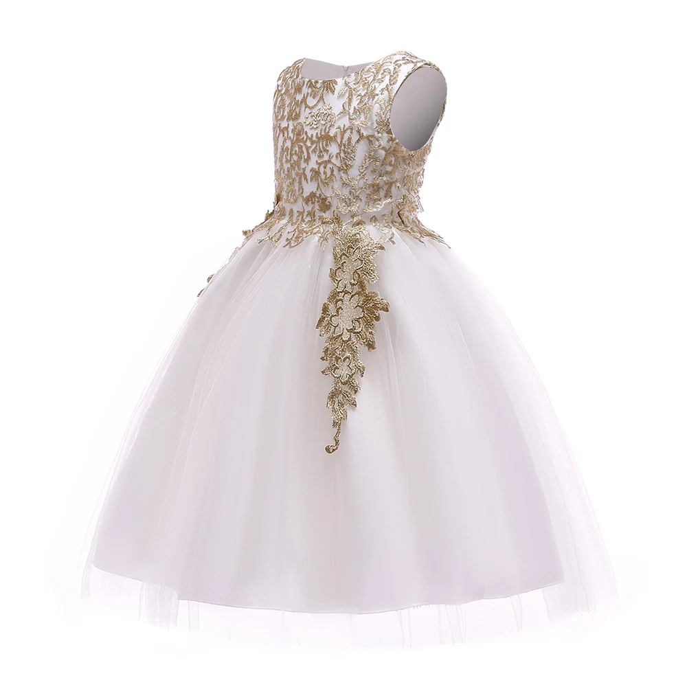 Свадебное платье принцессы с цветами летние платья-пачки для девочек детский