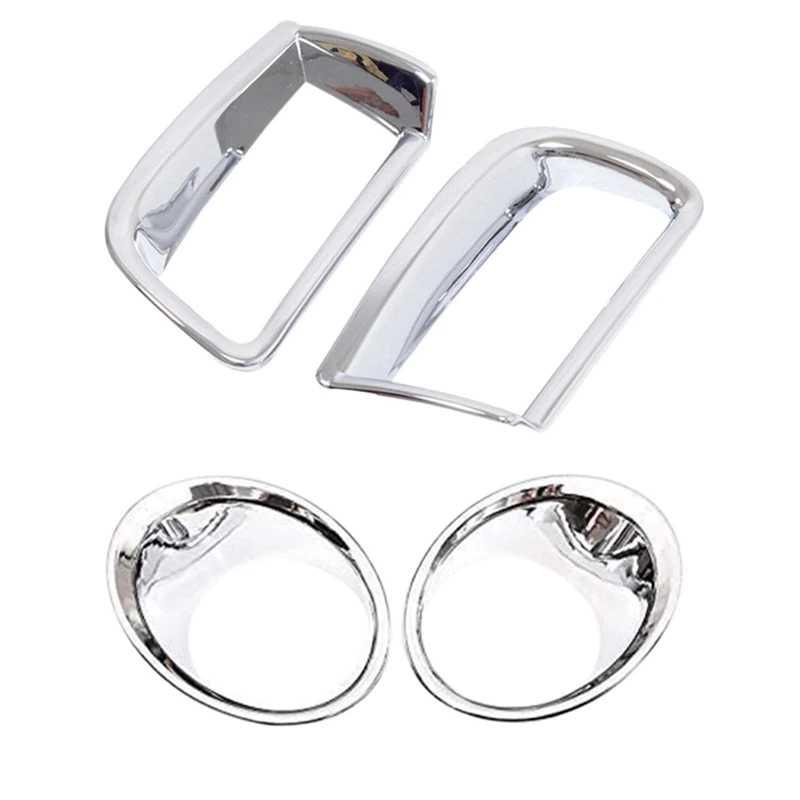 ABS Chrome Front and Rear Fog Lights Cover Trim Decorative Frame for Toyota Land Cruiser Prado FJ150 2014-2016 | Автомобили и