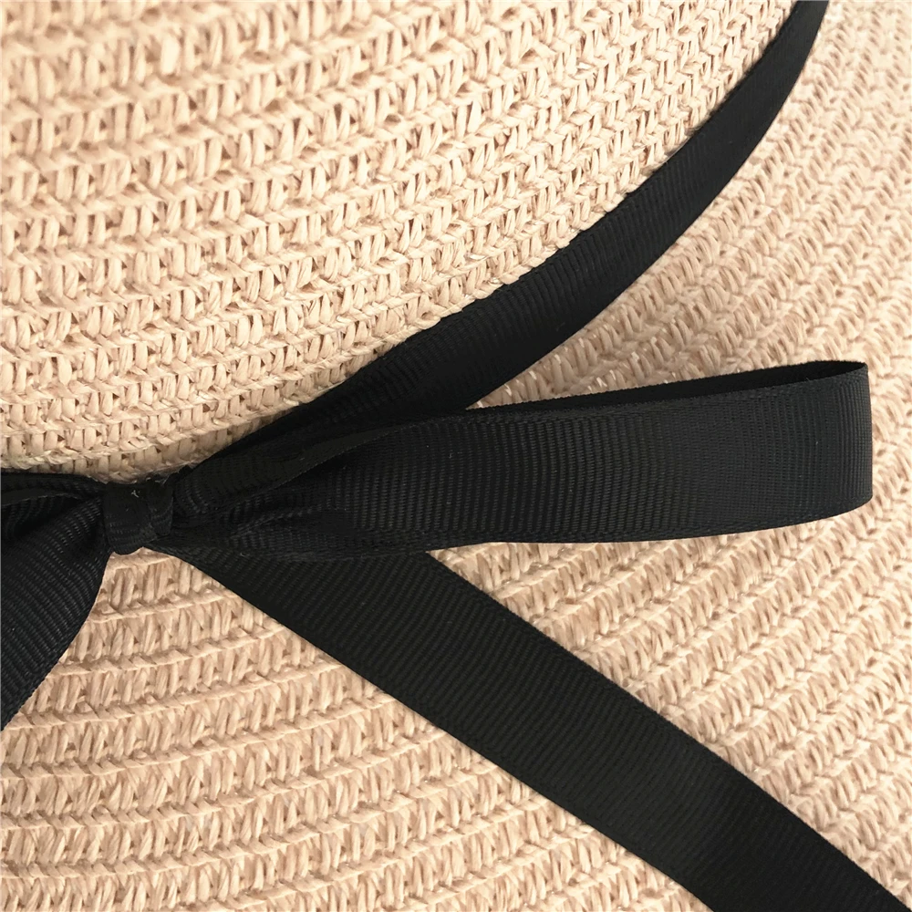

New Product Straw Hats Ma'am Leisure Go On A Journey Bow Straw Hat Outdoors On Vacation Sunscreen Will Eaves Sun Hat