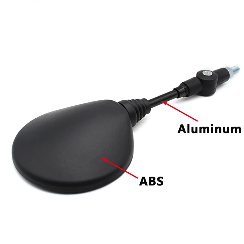 

ONEVER Black Universal Mirror Motorcycle Rearview Mirror Motorcycle Side Mirror Anti-Fall Folding Round Mirror Car Accessories