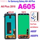 ЖК-дисплей Super Amoled для Samsung Galaxy A6 + A6 Plus 2018 A605, сенсорный экран с дигитайзером в сборе для Samsung A605 A605F A605FN