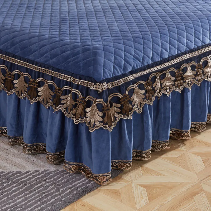 Европейский кружевной комплект постельного белья роскошное бархатное покрывало