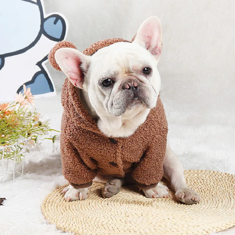 

Thick and Warm Dog Clothes Winter French Bulldog Clothing Pomeranian Bichon Poodle Schnauzer Pug Dog Coat Hoodie Dropshipping