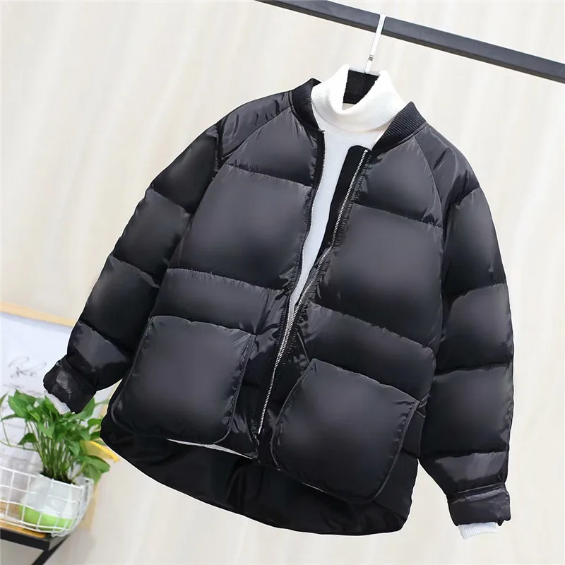 Женская куртка с воротником стойкой теплая Повседневная парка большие размеры