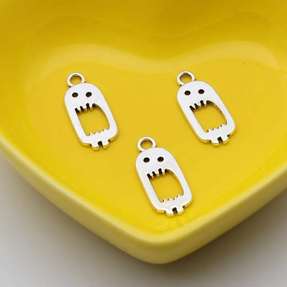 Шармы серебряного цвета с изображением милого монстра дьявола подвески