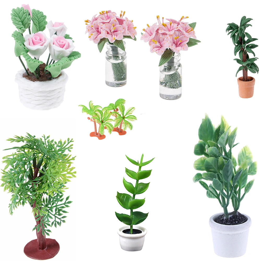 1:12 Кукольный дом Миниатюрный Сказочный Сад орнамент Горшечное растение цветы