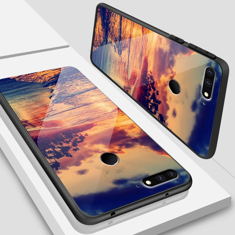 H119 Роскошный чехол для Huawei Honor 6X 7A 7C 7X 8A 8X9 облегченное закаленное стекло Чехлы Y6 Y9 Y7 премьер-профессионал Magic2 Мягкая силиконовая задняя крышка-Чехол - Цвет: H119