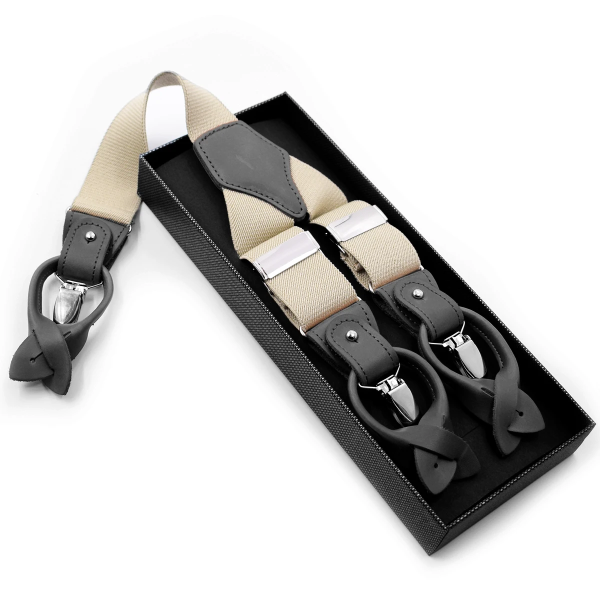 Натуральные кожаные подтяжки для мужчин Y Форма Heavy Duty регулируемые эластичные