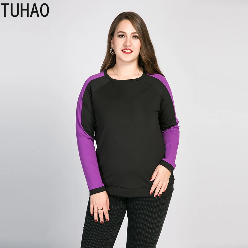 

TUHAO 2020 модная женская Повседневная Блузка в стиле пэчворк женская рубашка с длинным рукавом 8XL 7XL 6XL Женские топы и блузки WM06