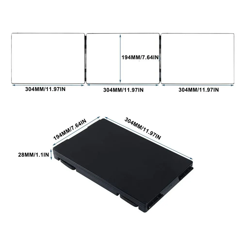 

3 Way Mirror Adjustable Trifold Mirror Self Hair Cutting And Styling DIY Haircut Tool For Card Magic Accessories Stage Mirrors