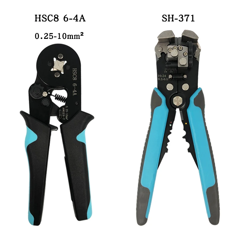 

Self-Adjusting Wire Stripper Pliers 0.5- 6mm2 AWG22 - 10 Multifunctional Terminal Crimping Kit Cable Cutter Stripping Tools