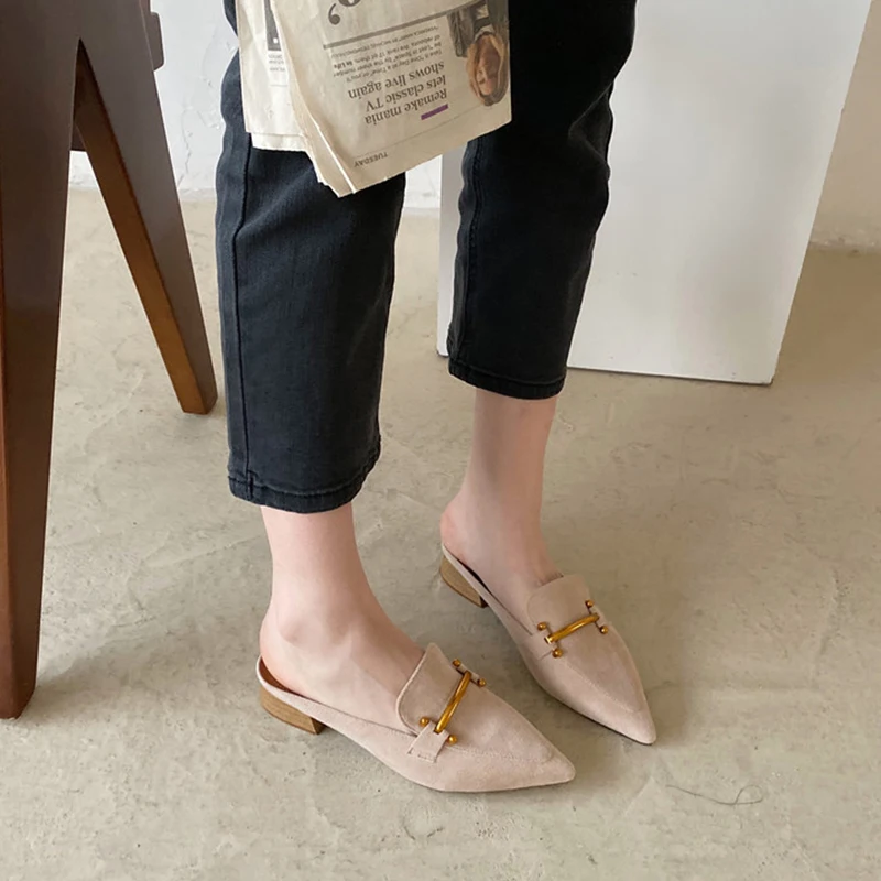 Меховые лоферы женская обувь на каблуке повседневные Мокасины шлепанцы