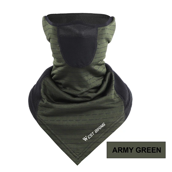 Triange Vent Army WEST BIKING, ветрозащитная велосипедная маска, теплый шарф, Балаклава, бархатная велосипедная маска для лица, для альпинизма, катания на лыжах, рыбалки, Зимняя Маска для лица - Цвет: Triange Vent Army