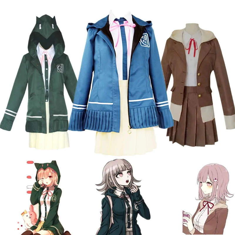 Супер Danganronpa 2 Nanami ChiaKi Женский костюм для косплея Форма аксессуары Хэллоуина