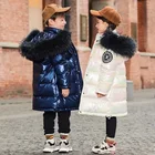 Куртка детская зимняя непромокаемая, с меховым воротником и капюшоном, на возраст 4, 8, 10, 12 лет