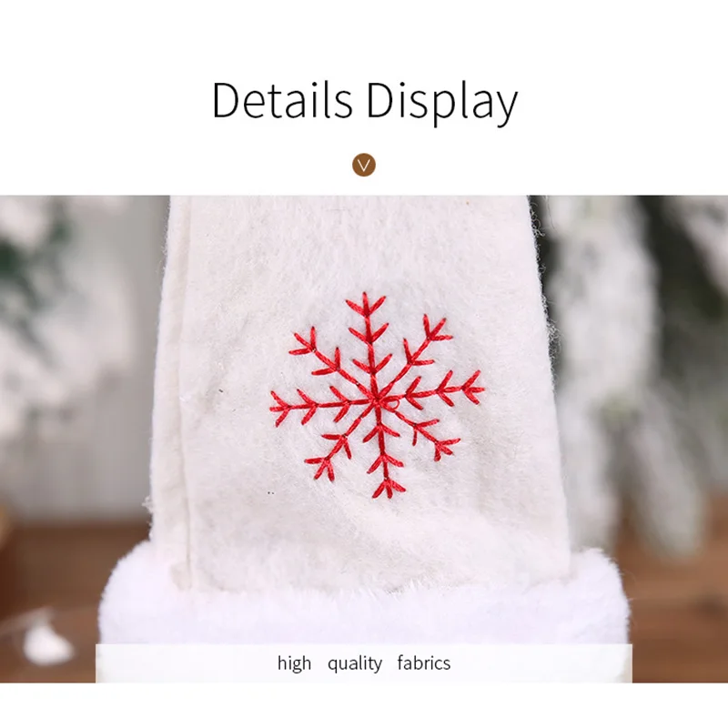 Лесная безликая кукла старика со снежной шляпой набор бутылок вина