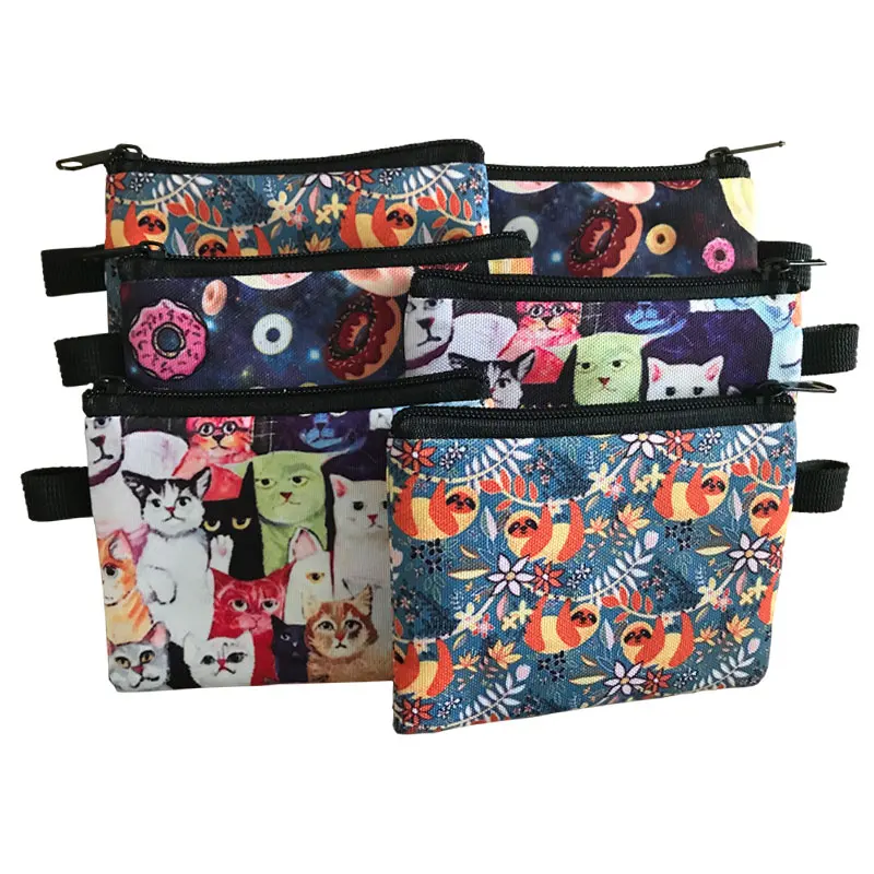 

Anime Style Coin purse square cartoon zipper coin purse for teenager Cool Boy Print Coin Bag Cute Storage Bags