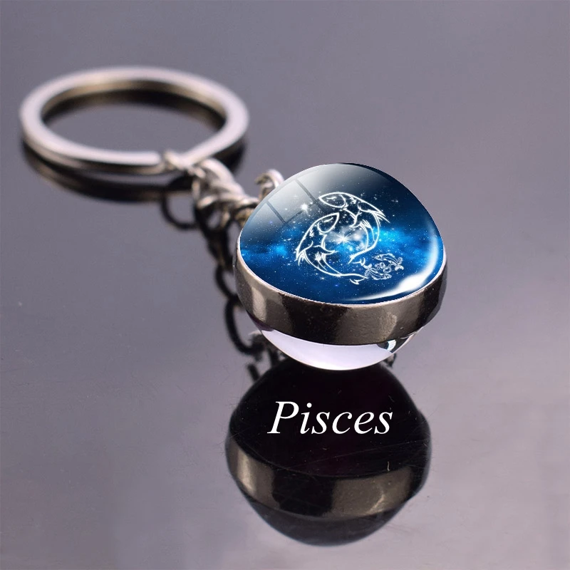 Брелок для ключей со знаком зодиака 12 дюймов Скорпион Стрелец Козерог Водолей