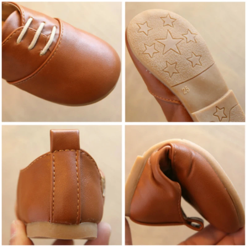 Детская обувь для маленьких девочек костюм досуга кожаная на плоской подошве С