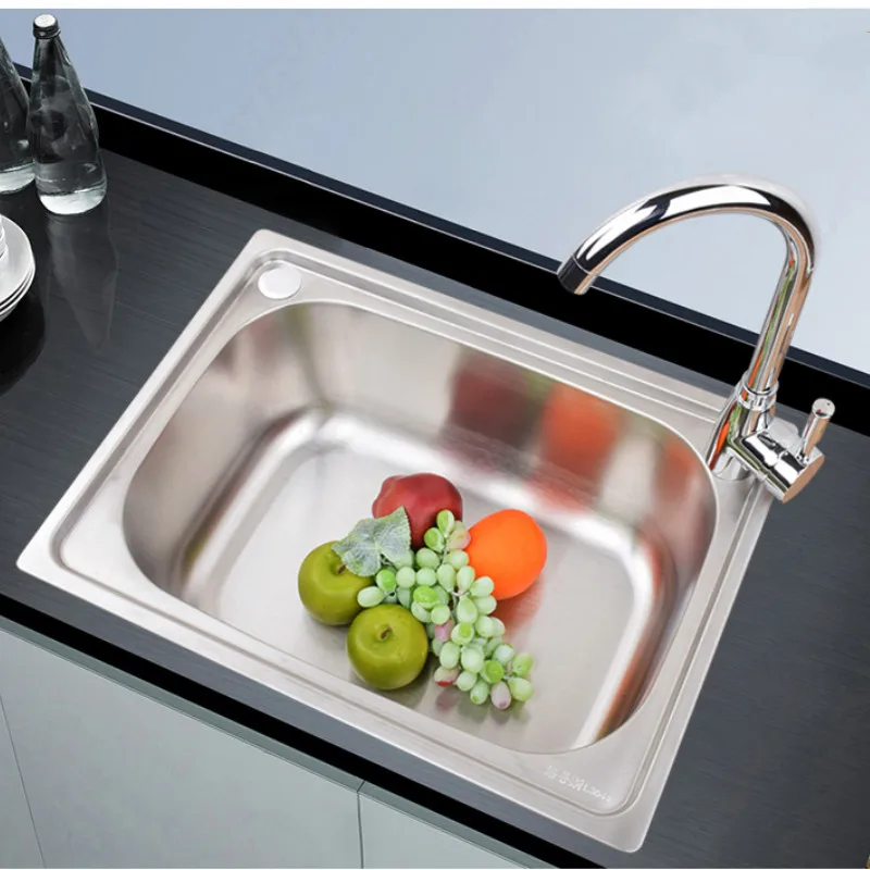 

Кухонная раковина ручной работы из матовой нержавеющей стали 304, одна чаша для рисования, сливная раковина, сварочные раковины, большая посу...