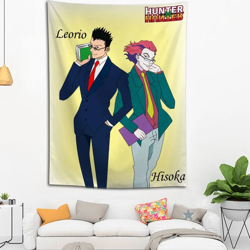 

Hot Sale Custom Anime Hisoka Printed Tapestry Background Decorative Tapestry Various Sizes Wall Hanging Decor