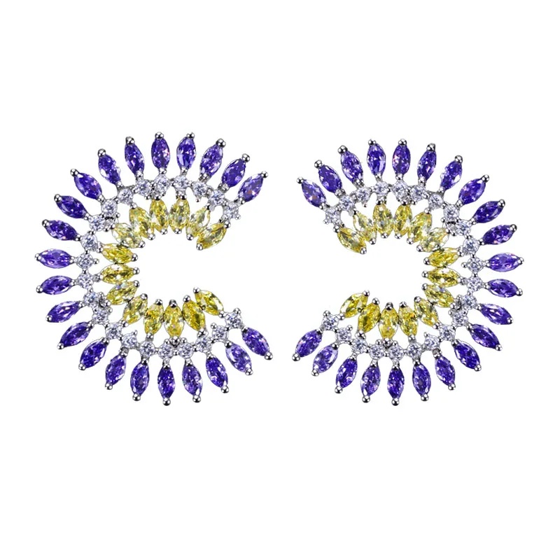 

Hot Sale, Fashion, Luxury, All-around Temperament, Shiny Crystal Earrings, Personalized for Women's jewelry Earrings