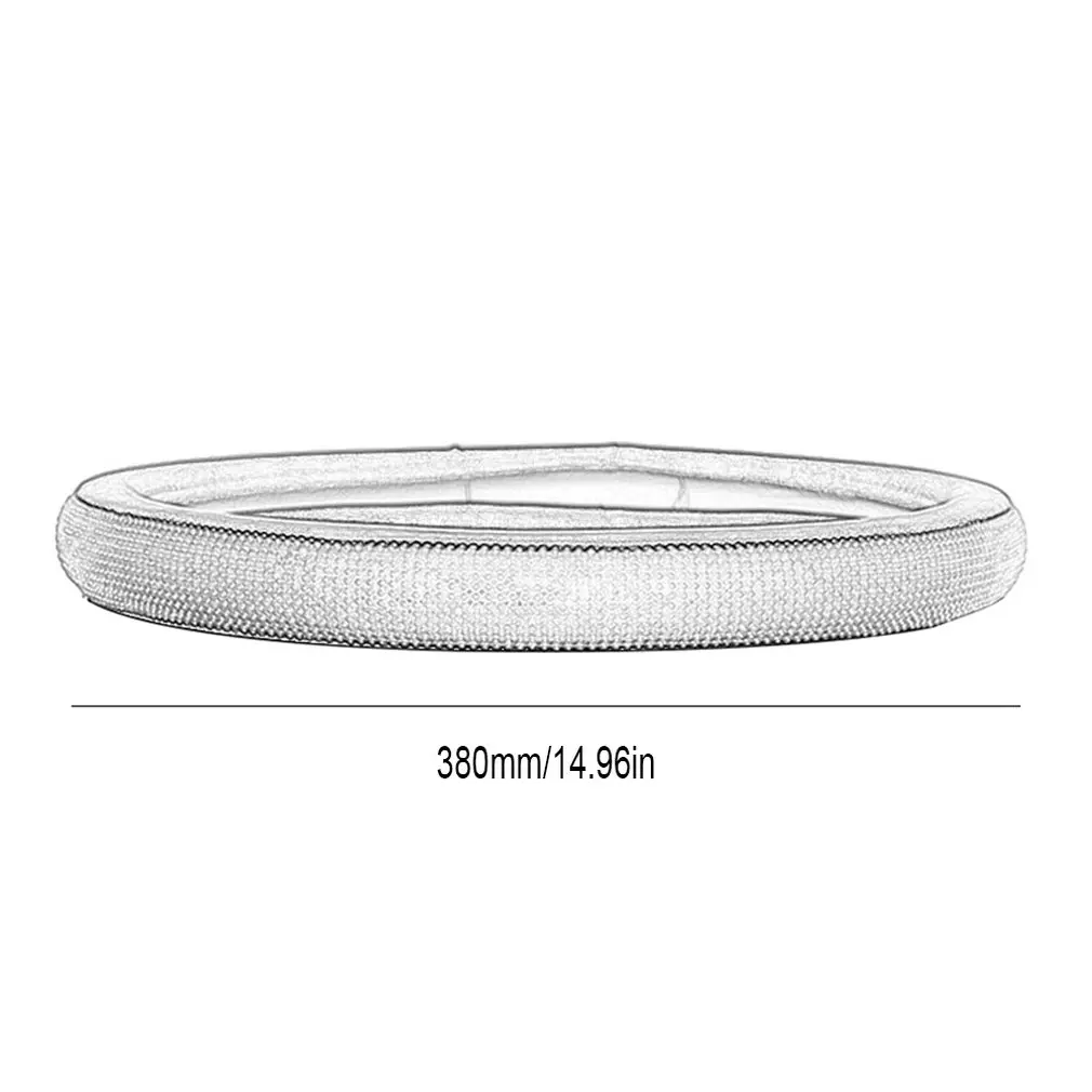 

Full Diamond Car Steering Wheel Cover Gum Ring Car-styling Four Seasons Universal Rhinestone Car Handle Cover 1 Piece