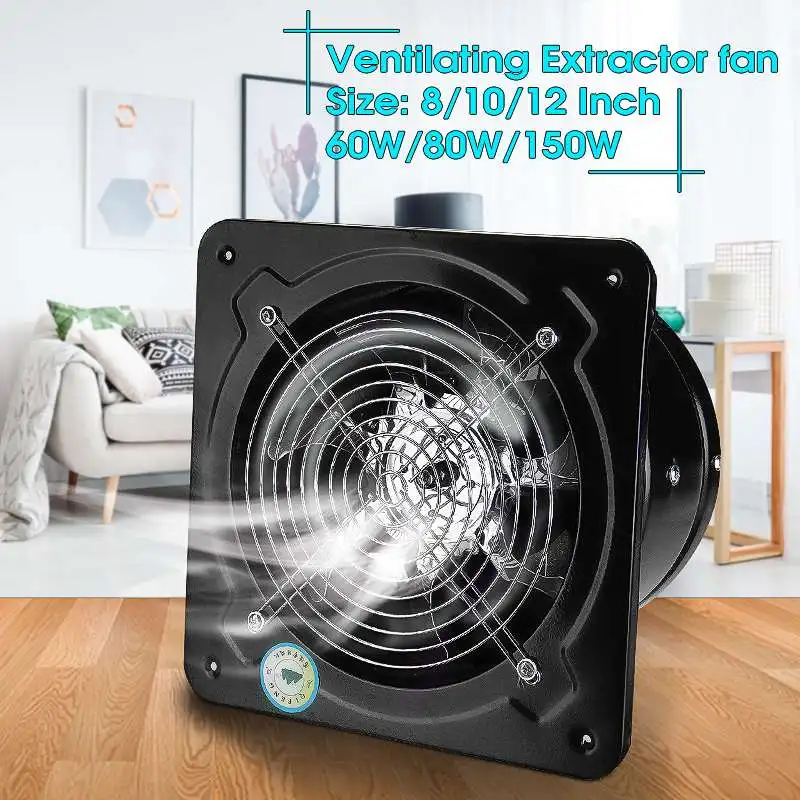 

8/10/12/14/16inch Metal Booster Fan Extractor Exhaust fan Intake Ventilation Window Pipe Fan for Bathroom Toilet Kitchen