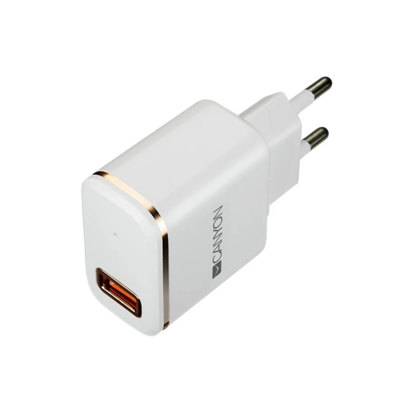 Сетевое зарядное устройство CANYON CNE CHA043 Lightning кабель USB A 5В 2100мA Smart IC|Зарядные