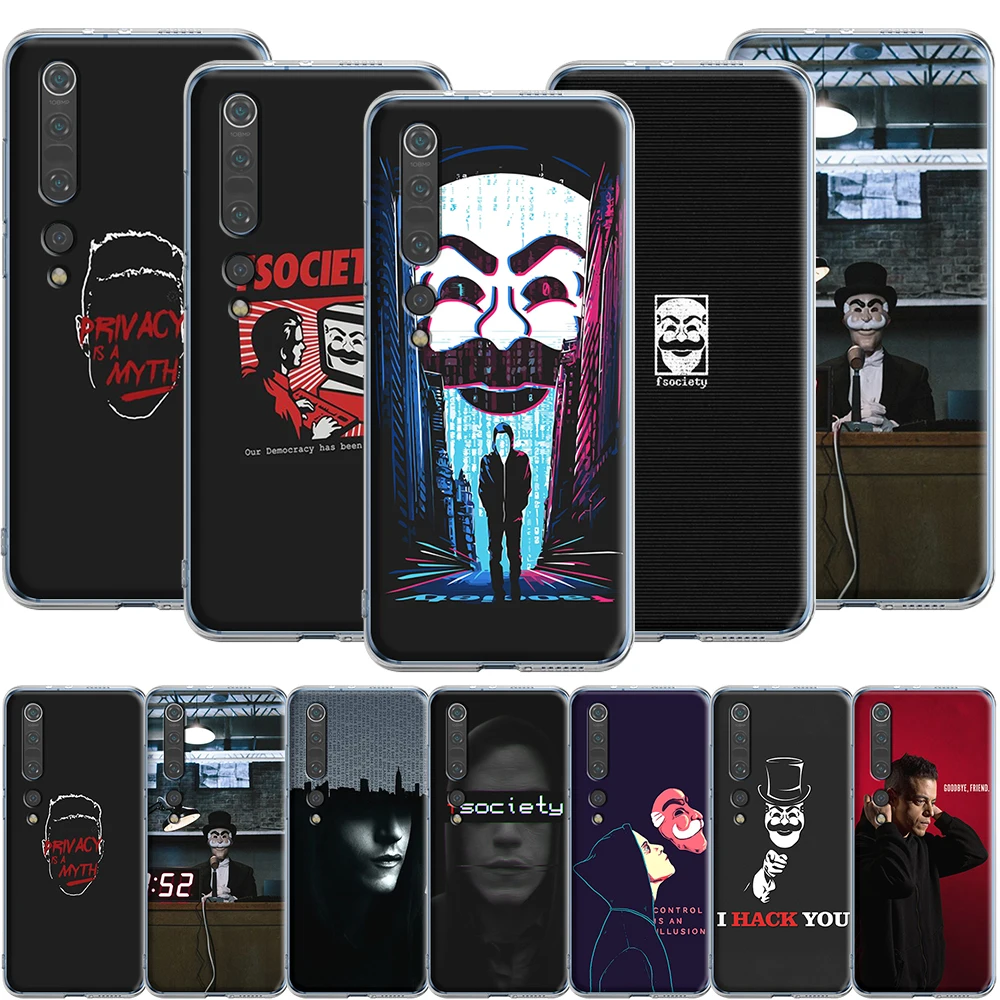 Силиконовый чехол Mr Robot для Xiaomi MI Note 10 A3 A2 A1 9T 9 8 6 Max 3 SE Pro Lite Pocophone F1|Бамперы| |