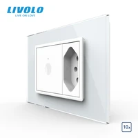 livolo us standard simple wall touch switchbrazlian socket for n%e2%80%9c plugcrystal glass plastic keypush button control