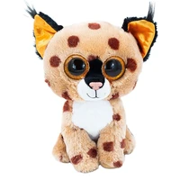 new ty big eyes beanie big eyes 6 15 cm brown leopard healing plush toys stuffed animal doll birthday presents for children kid