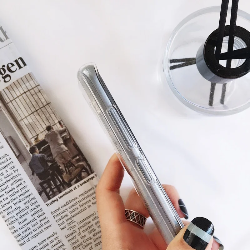 LLZ.COQUE TPU Блестящий силиконовый прозрачный противоударный чехол для Samsung Galaxy Note 9 S10