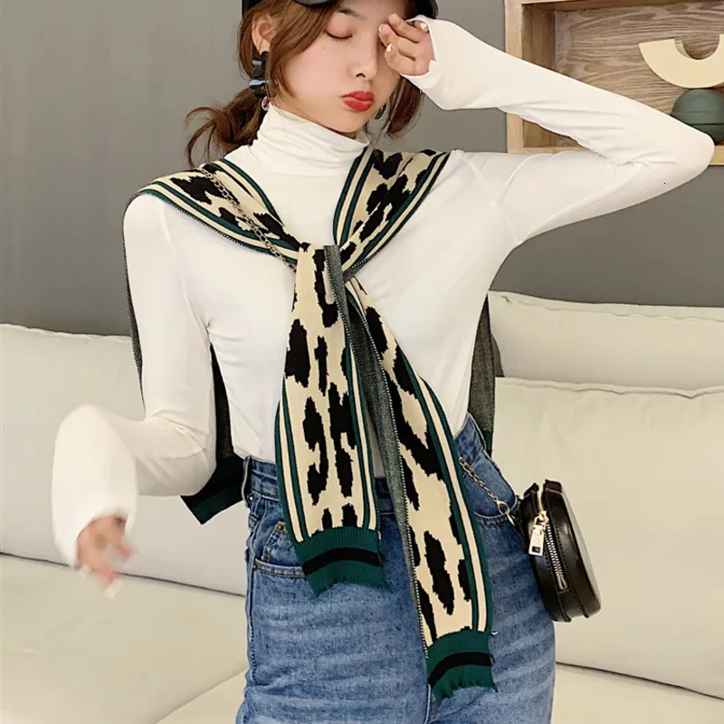 LANMREM 2020 женский шарф на весну и зиму Женский кашемировый с леопардовым принтом