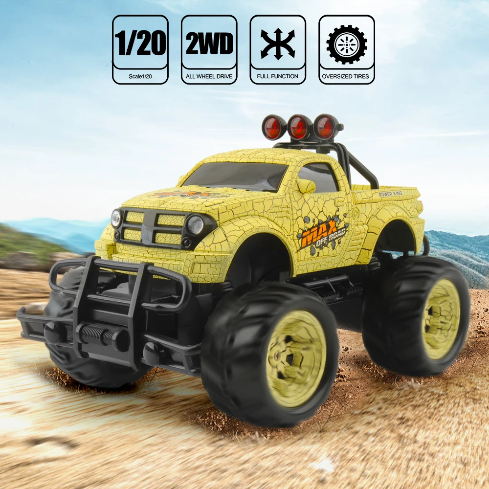 1/20 RC автомобиль Bigfoot 27 км/ч высокая скорость гоночный 2 4G Радиоуправление