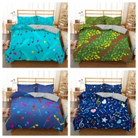 new pattern 3d digital musical note printing duvet cover set 1 quilt cover 12 pillowcases single twin double full queen king
