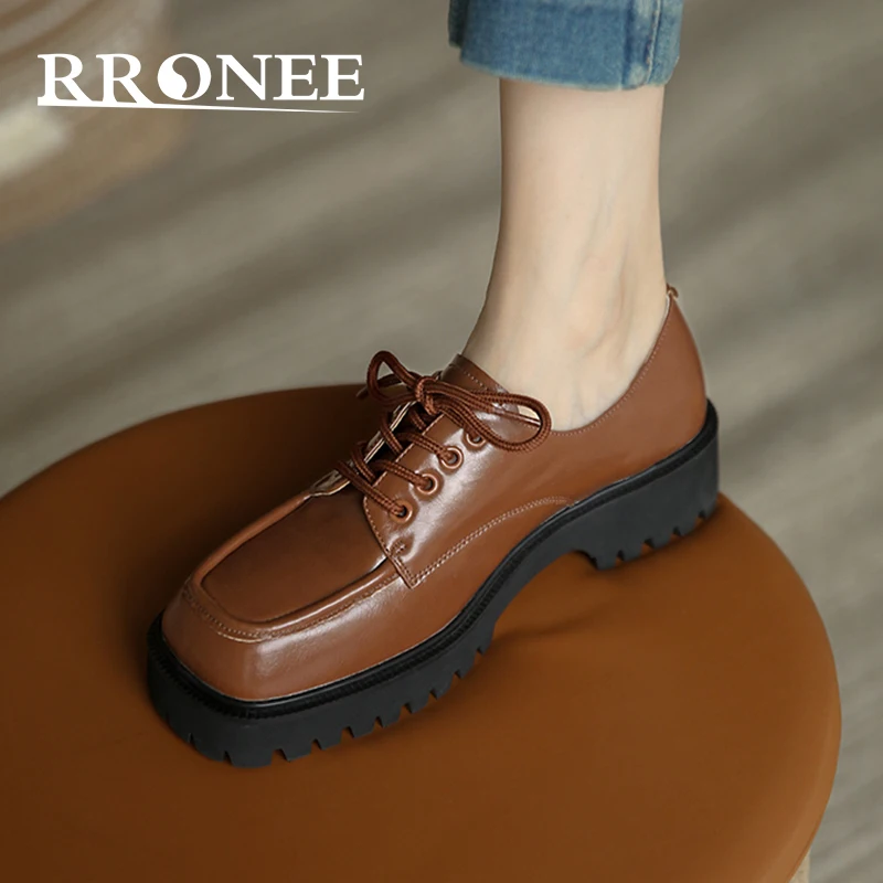 

2021 autumn/winter new loose cake platform shoes, women's inner heighten small shoes, fashionable leather shoes
