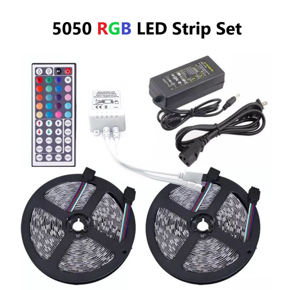 

Светодиодная лента RGB 5050SMD DC 12 В, 30 светодиодов, 5 м, 10 м