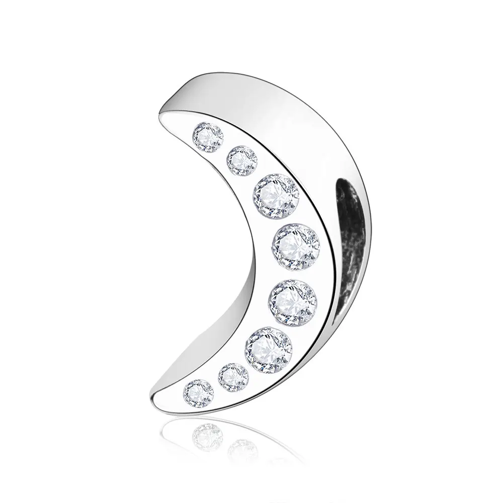 Оптовая продажа цена браслет шарма класса люкс 925 стерлингового серебра луна