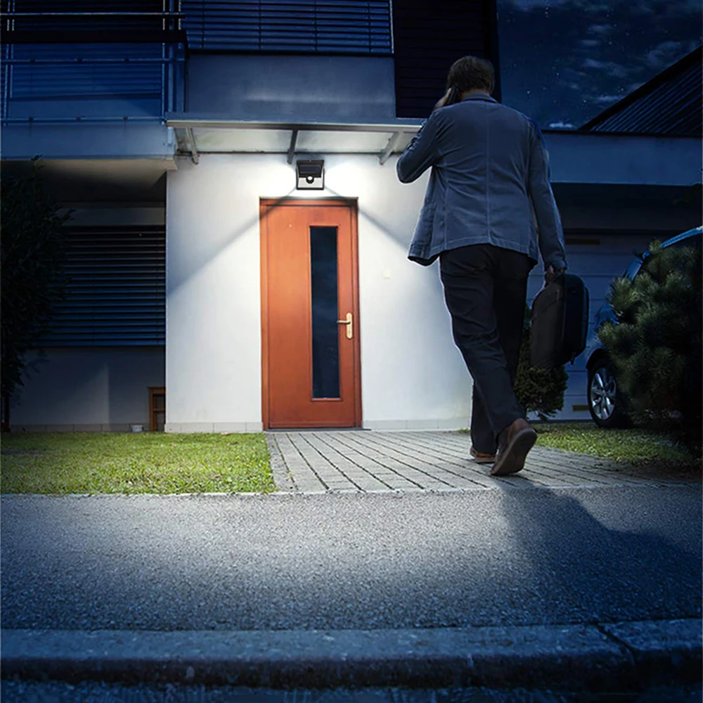 40 LED 3 режима на солнечных батареях Открытый водонепроницаемый датчик движения