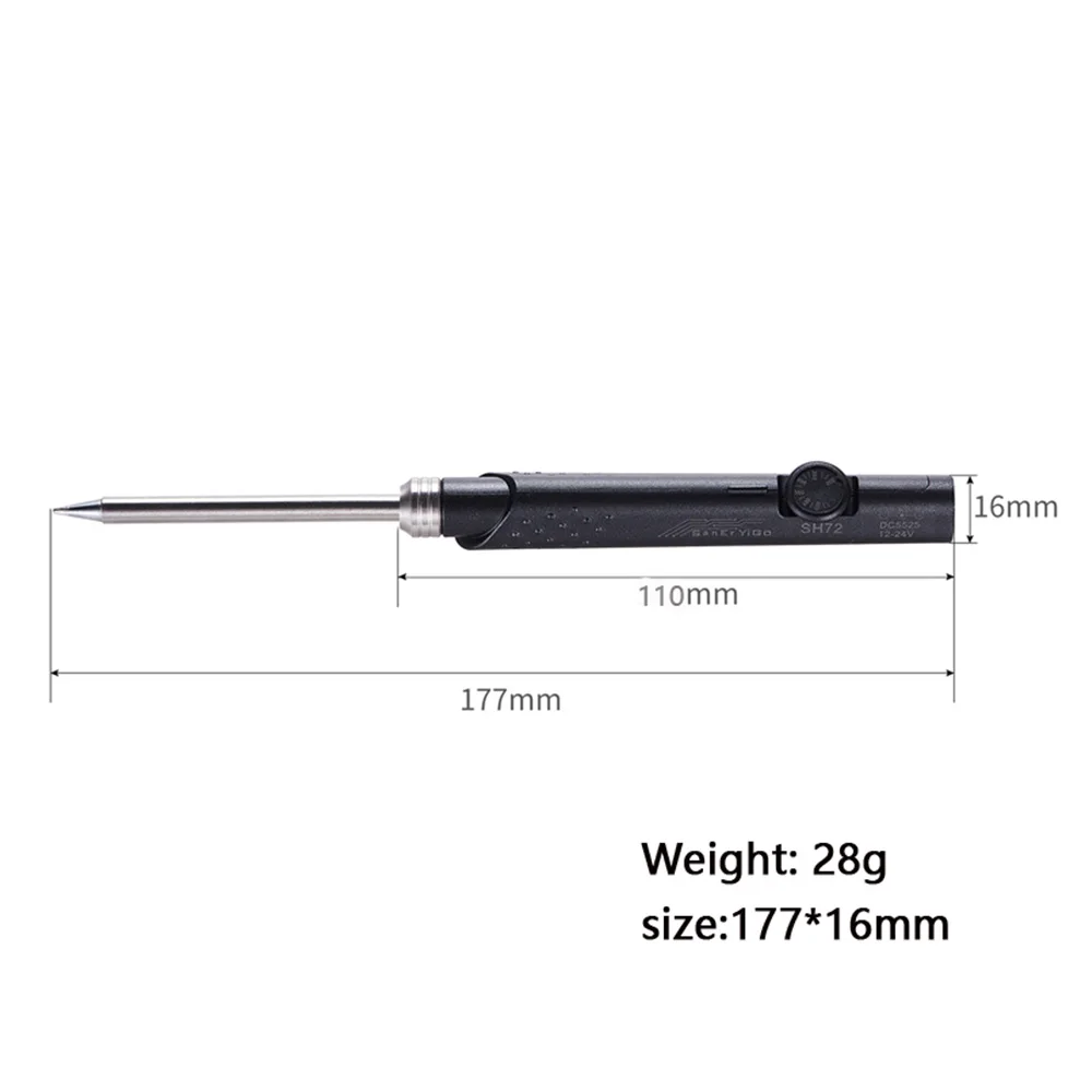 

SH72 65W Mini Electric Soldering Iron Adjustable Temperature DC12-24V Portable Solder Welding Tool for Electronics Repair