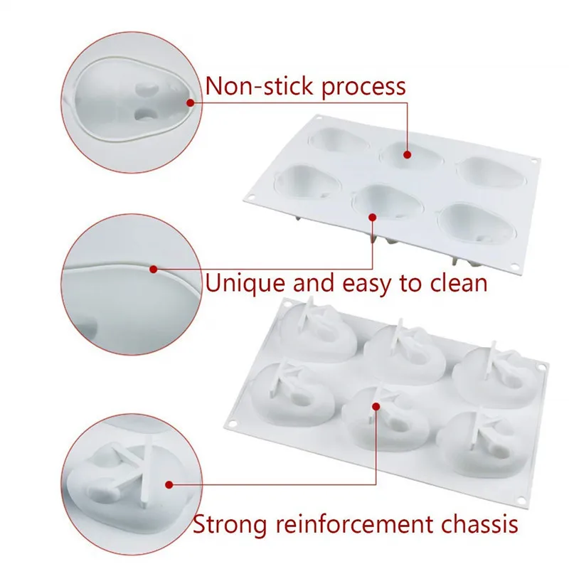 3D Пасхальный кролик Банни силиконовые формы мусс формочка для десерта торт