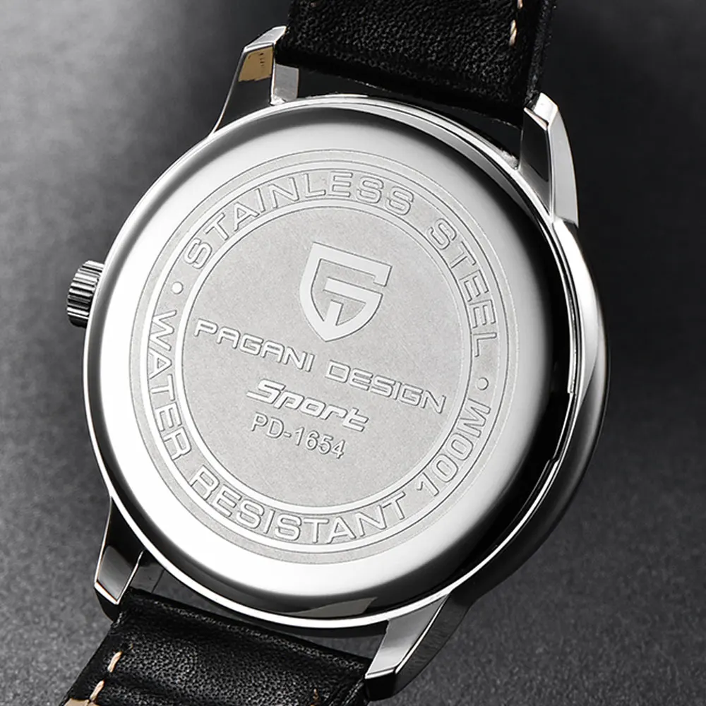 Часы Pagani design Мужские кварцевые с белым циферблатом Роскошные водонепроницаемые