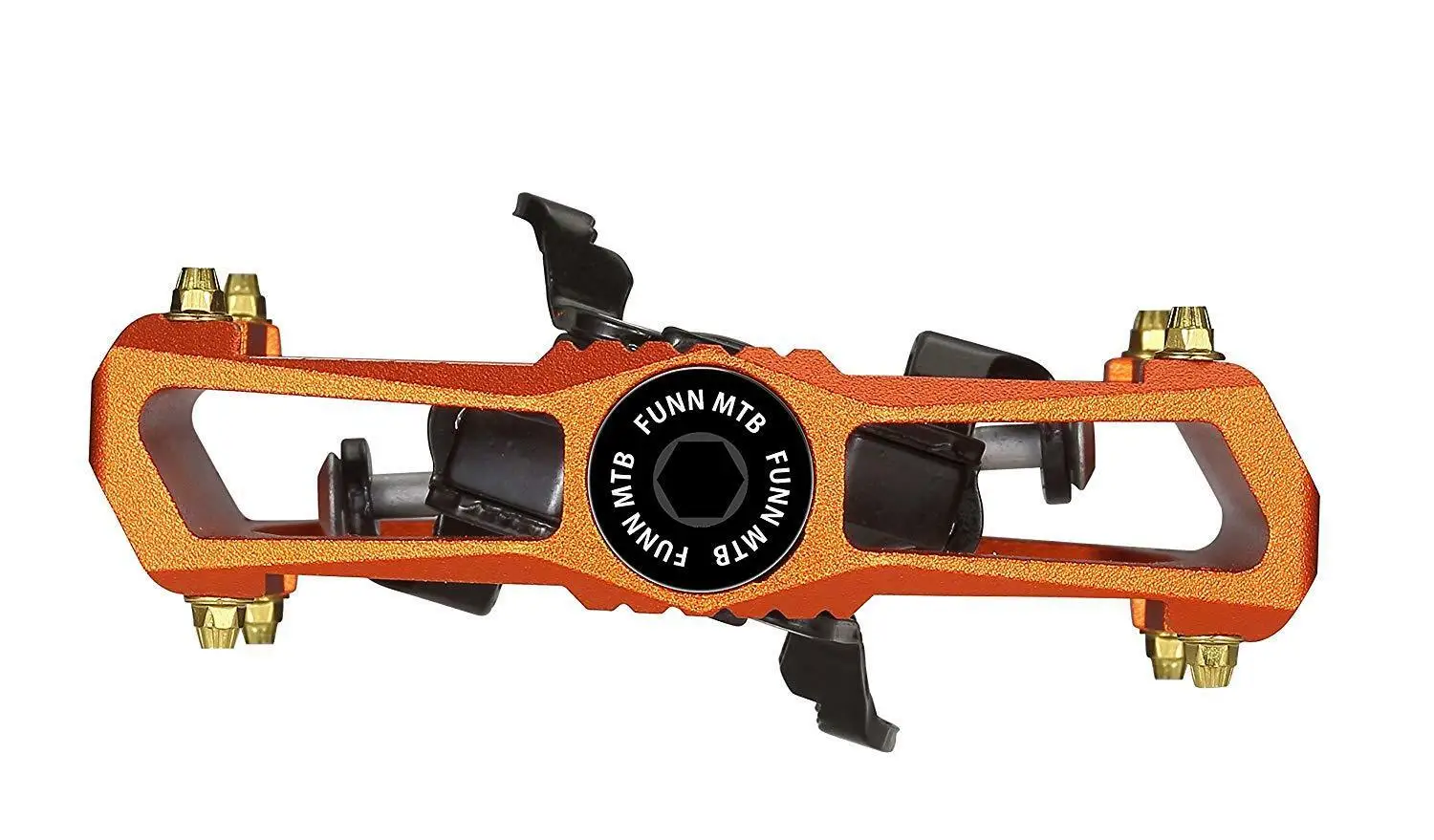 Черная педаль для горного велосипеда Funn Ripper золотые штифты|Педаль велосипеда| |