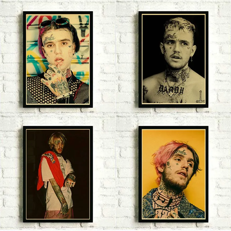 Lil Peep хип-хоп певица плакат Современная живопись настенные художественные картины стена спальни, декоративный плакат