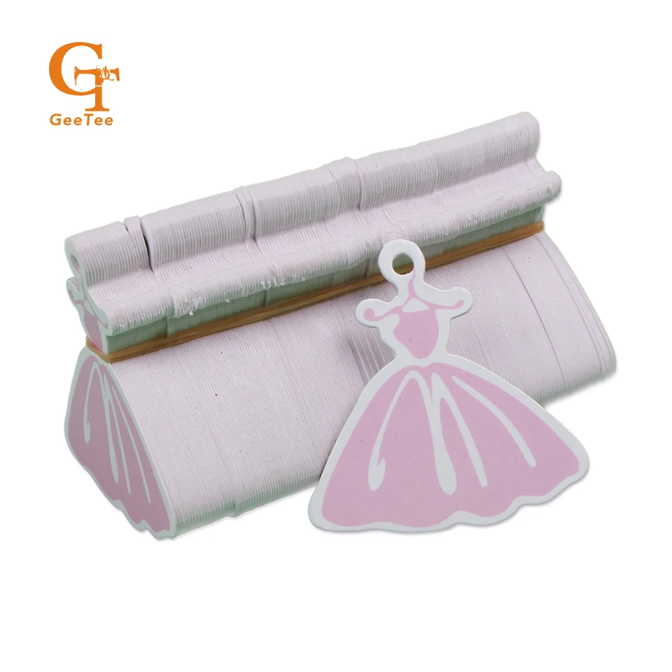 Детские/девичьи платья бумажные Висячие ценники милые рубашки высечки формы