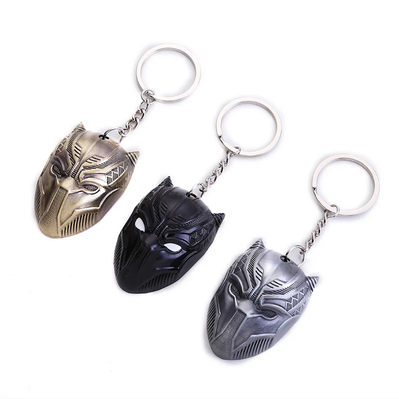 

Disney Captain America Keychain Black Panther Metal Keychain Mask